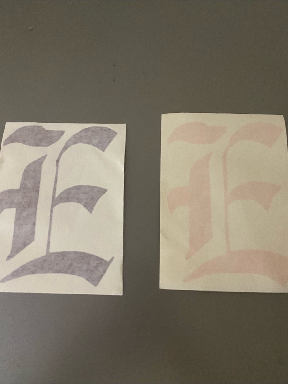Decorative car window decal letter E
